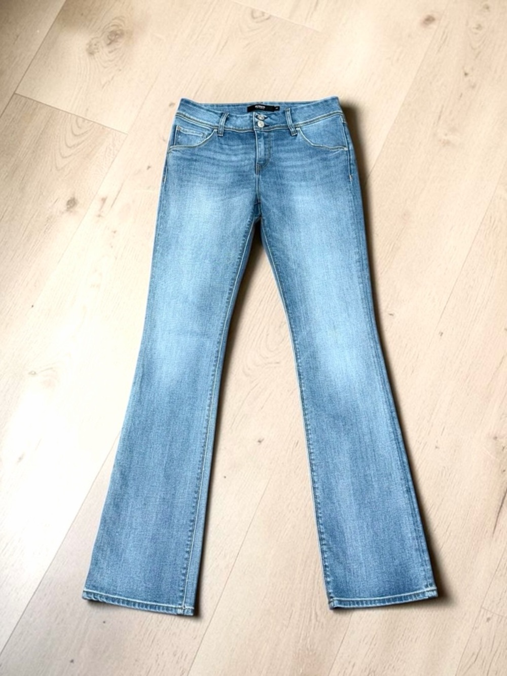 Hudson Jeans Beth Baby Bootcut Western Flap Pocket Light Blue Jeans Size 28